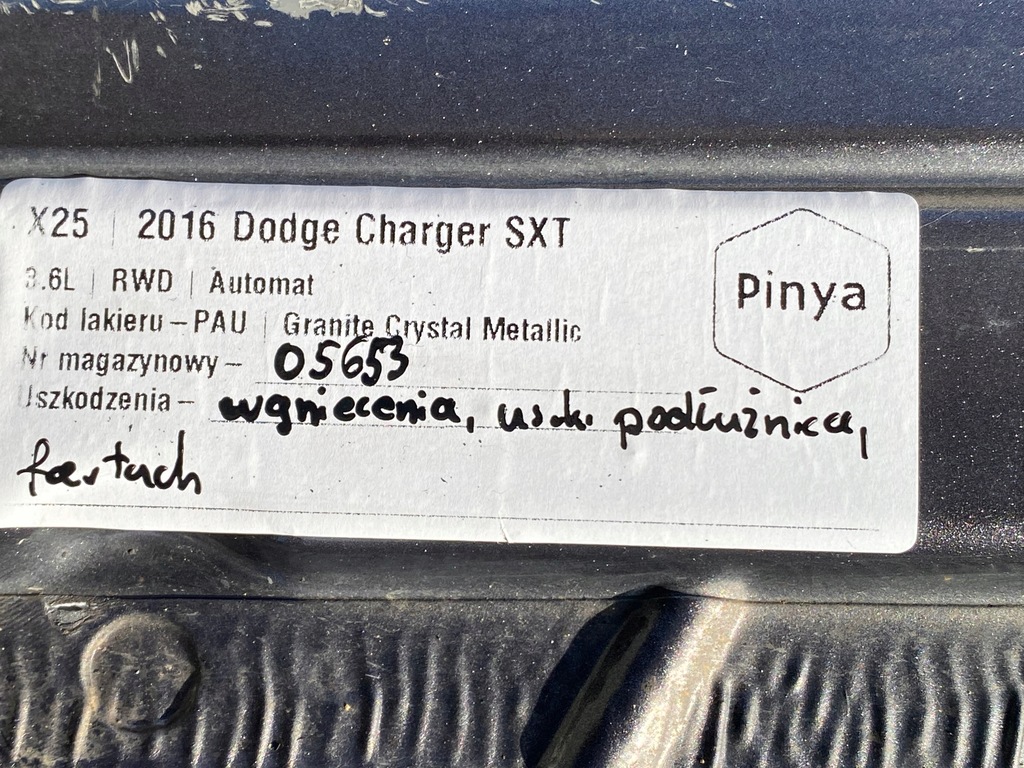 фото №14, Четверть блок двигателя порог перед правый dodge charger 2015+ usa