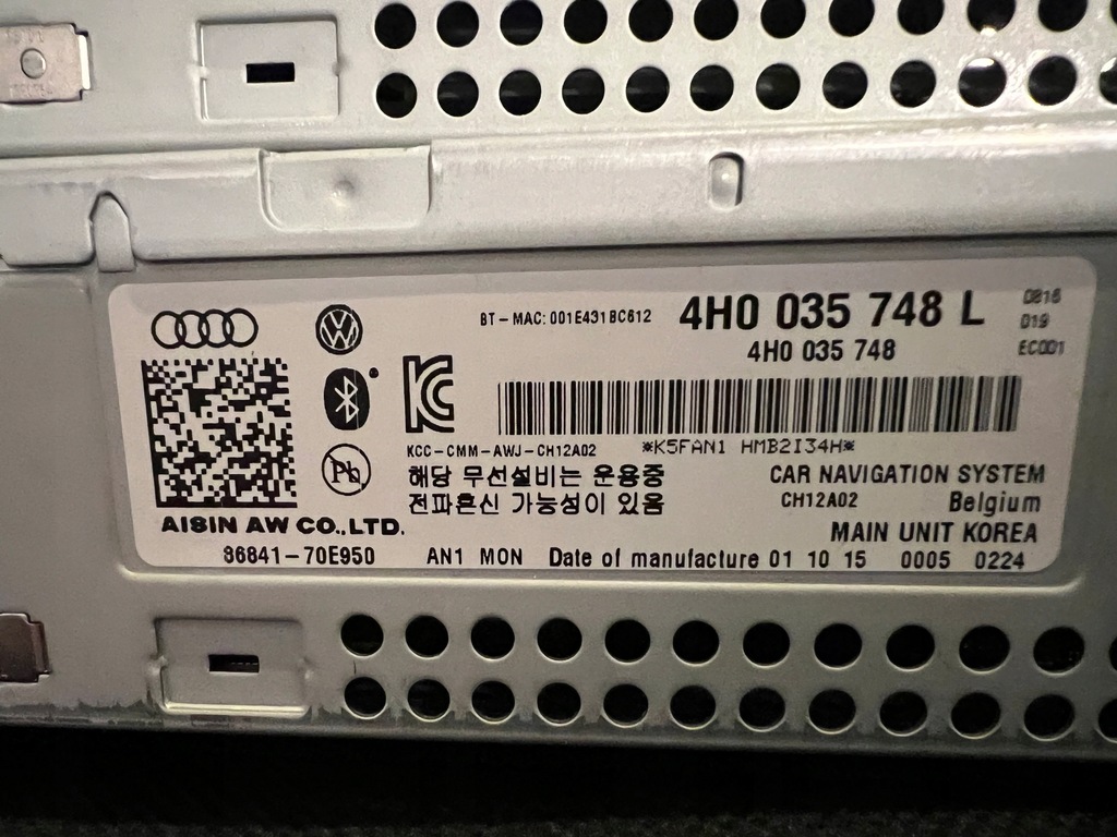 фото №4, Audi a8 s8 d4 lift зчитувач mmi навігація navi 3g+ dvd sim 4h0035746m l k
