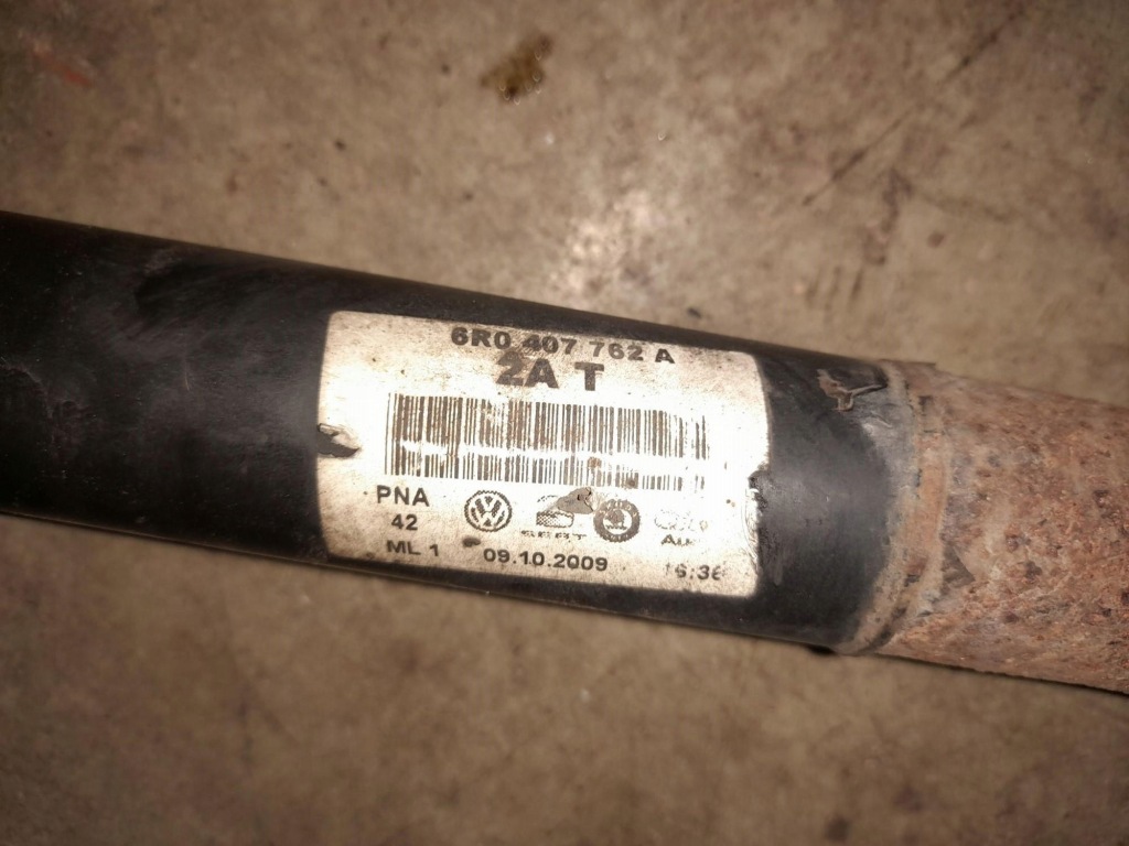 фото №7, P привідний вал права vw polo v 5 6r 6r0407762a 1,6 tdi