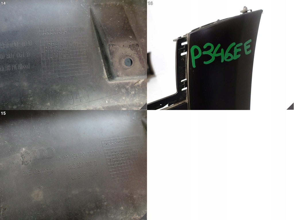 фото №15, Audi a4 allroad 8k9 b8 lift 11-15 бампер спойлер накладка перед pdc