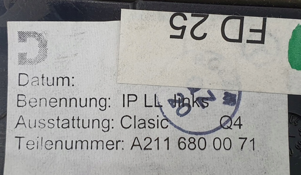 фото №6, Молдинг декоративна консолі mercedes w211 a2116800071