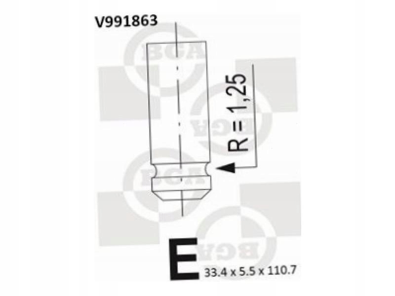 фото №2, Клапан впускний renault clio ii 2.0 iii 2.0 trafic ii 2.0 avantime 2.0