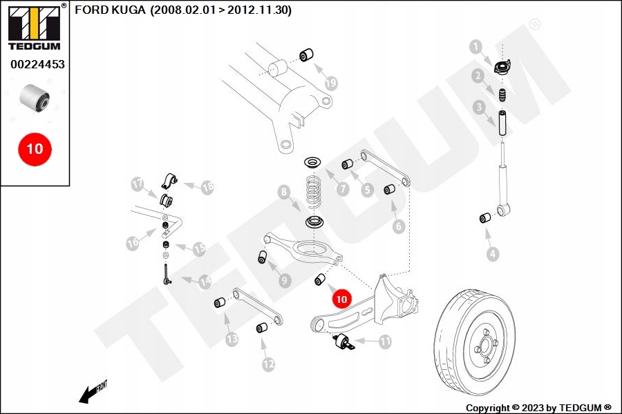 фото №9, Tedgum 00224453 подшипниковый узел, рычаг