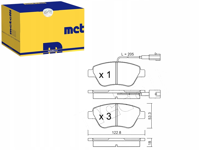 фото №1, Metelli тормозные колодки тормозные alfa romeo mito 1.4 955