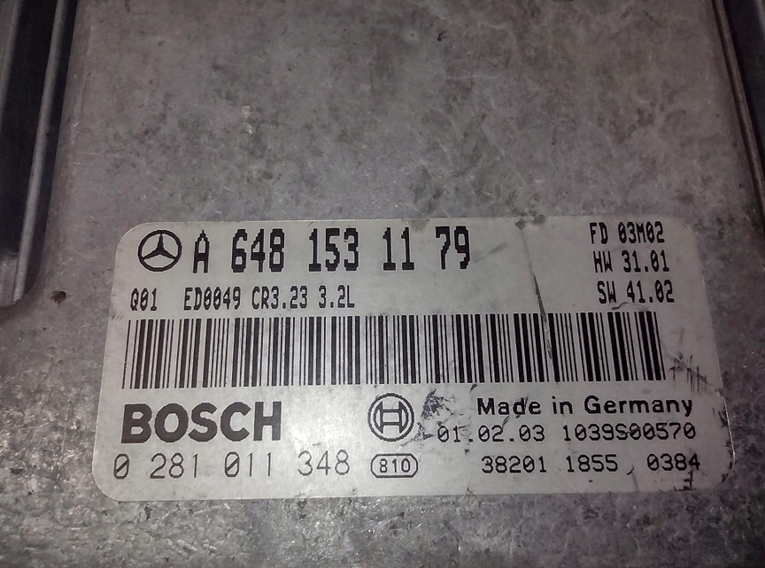 фото №5, Бортовой компьютер двигателя a6481531179 mercedes w220 3.2 cdi