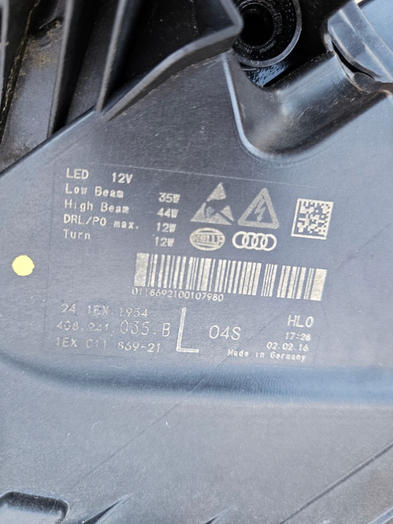 фото №14, Audi a7 s7 rs7 c7 4g lift лампа перед передняя matrix левая kpl 4g8941035b