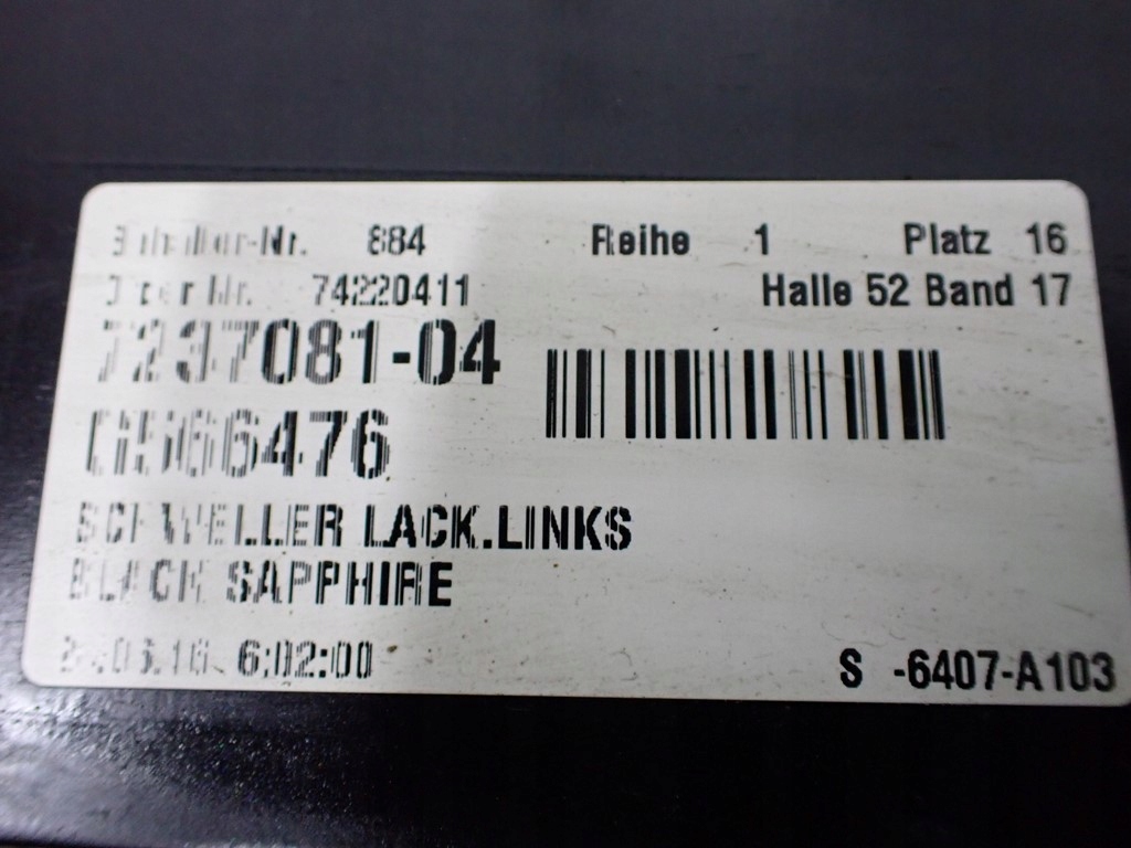 фото №8, Молдинг порог порог левая bmw f10 16r