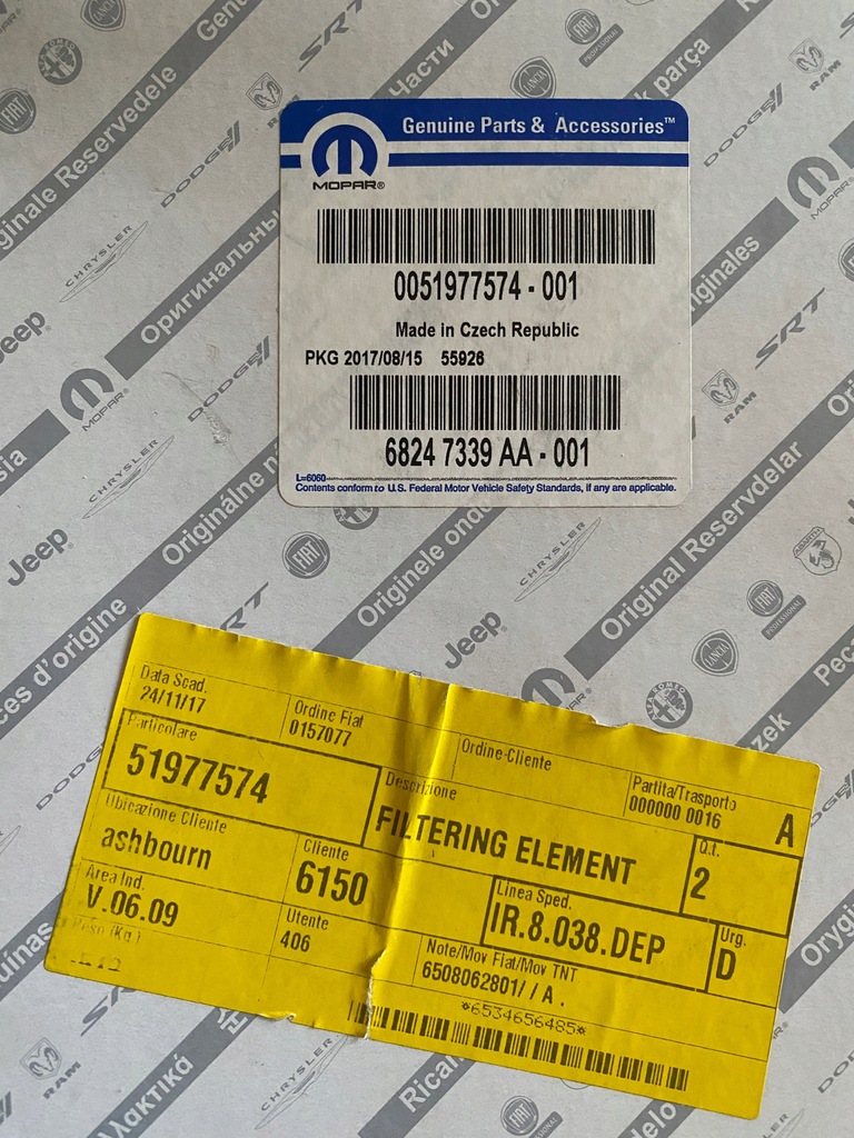 фото №3, Фильтр воздуха fiat 500x jeep renegade 51977574