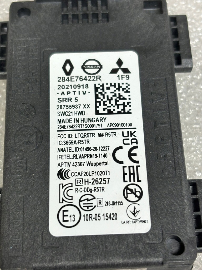 фото №2, Модуль радар задняя задний captur ii 2 284e76422r org