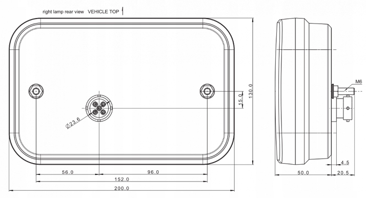 фото №9, Лампа fristom ft-270 led 6 функцій ліва + права лампи роз'єми байонет