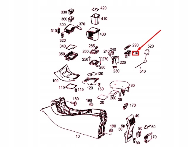 Mb gla x156 тримач  на напої w консолі центральної a17668004919051 оригінальний Ціна
