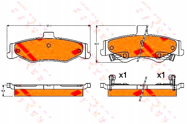 фото №1, Trw тормозные колодки тормозные chevrolet camaro 3.8/5.7 07.9