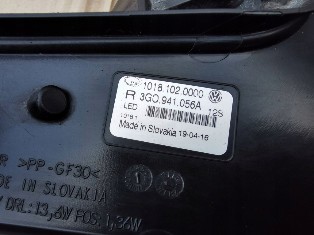 Купить Vw passat b8 3g0 gte 14-19 противотуманная фара led drl правый 3g0941056a