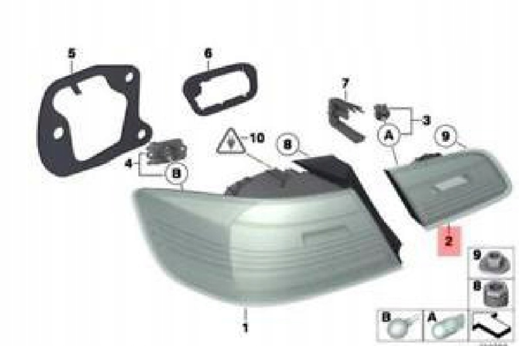 Bmw 3 e92 задняя крышка багажника правая лампа задняя 63217252780 7252780 новая оригинальная Киев