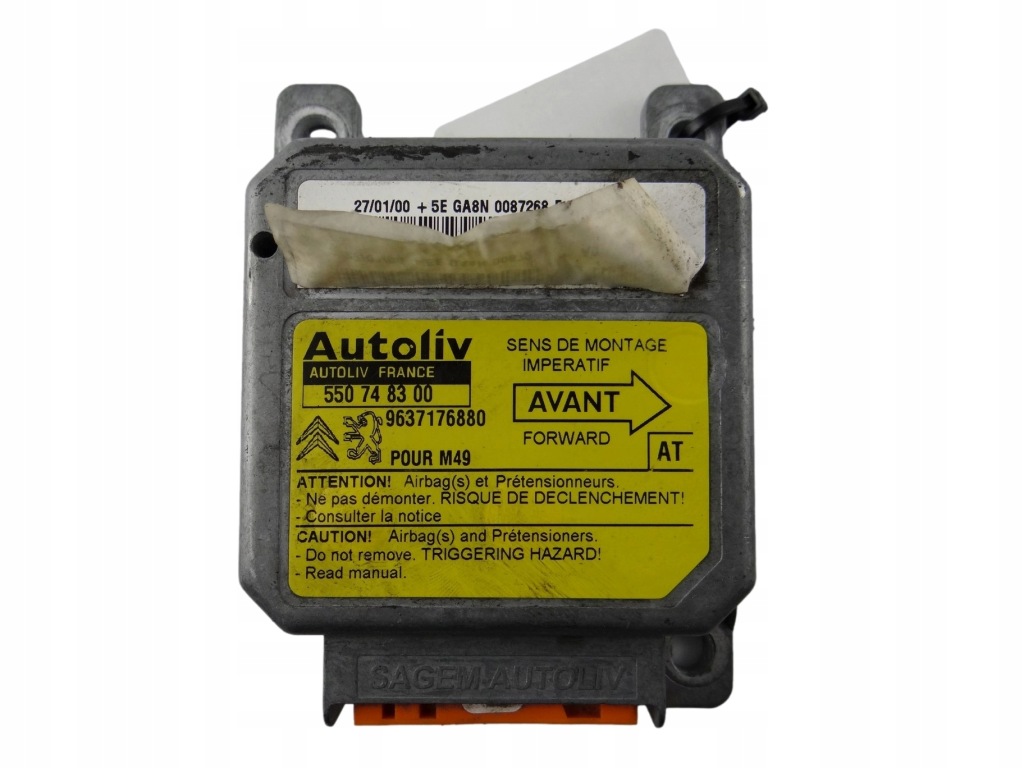 Купити Модуль датчик подушка безпеки citroen berlingo 9637176880