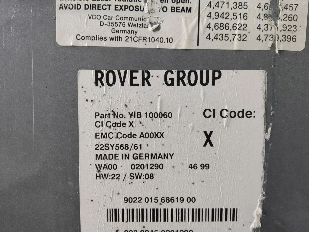 2001 land rover range rover p38a зчитувач навігації yib100060 Доставка