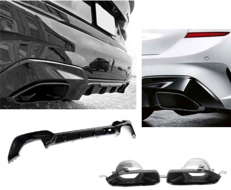 фото №1, Дифузор задня bmw g20 g21m-performance + наконечники