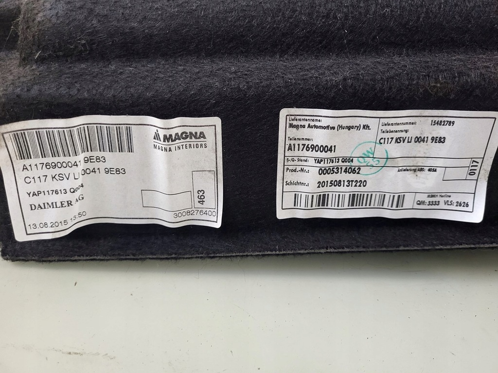 фото №11, Mercedes cla c117 w117 обшивка багажника левый обивка левый задняя