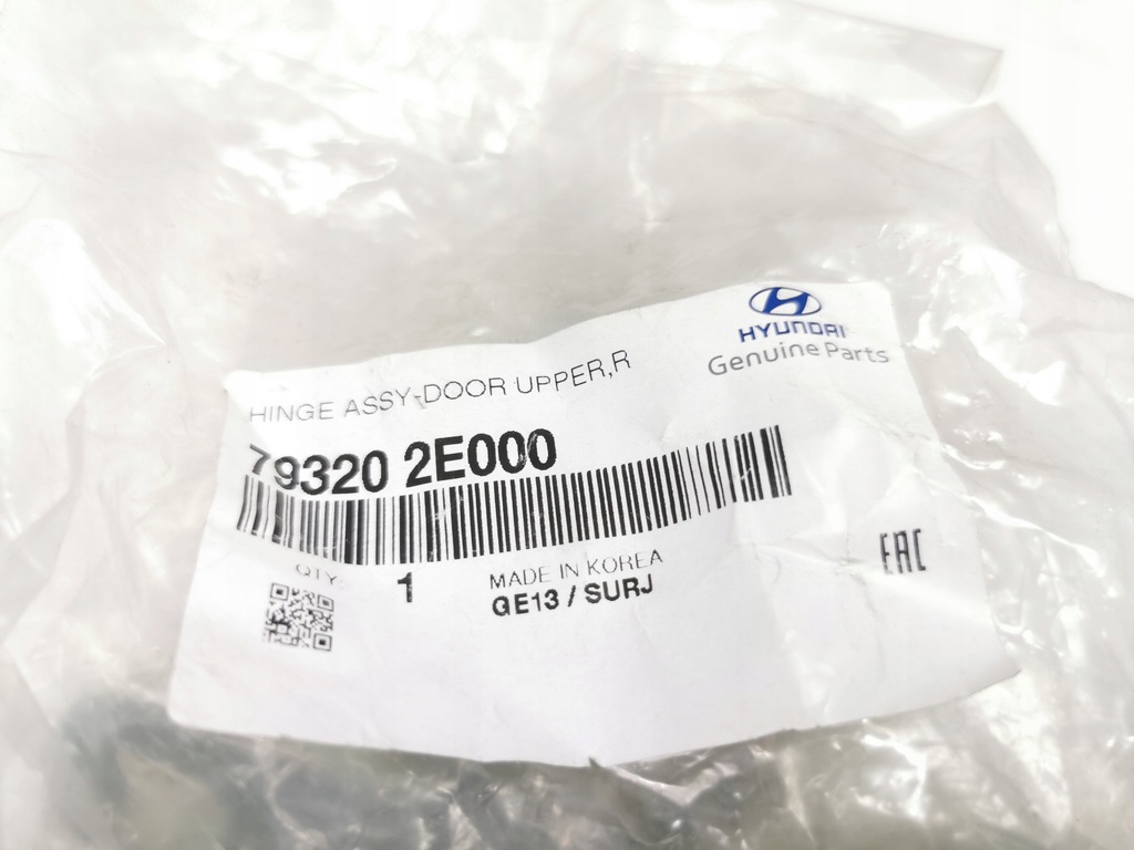 фото №8, Петля дверь верхний правый перед hyundai tucson 2004- оригинальный номер 79320 2e000