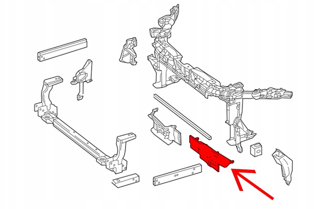 фото №3, Mercedes b-class w246 левая защита поперечина przednieo