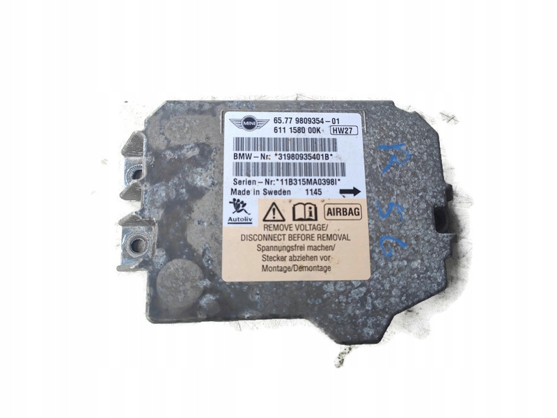 фото №1, Mini cooper r56 08r модуль датчик подушка безпеки 9809354