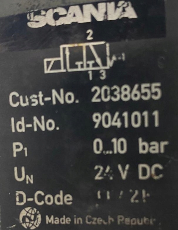 фото №6, Клапан електромагнітний scania 2038655
