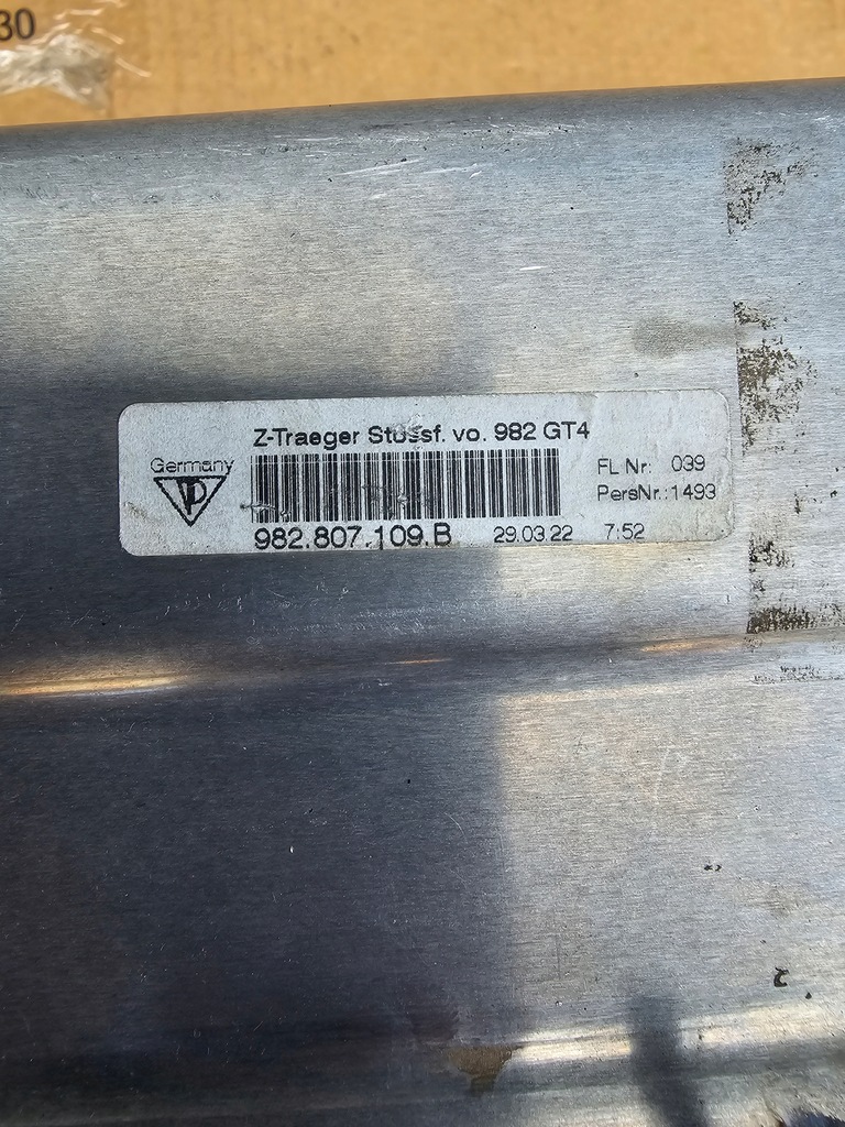 фото №8, Porsche cayman 982 gt4 балка передня бампера перед