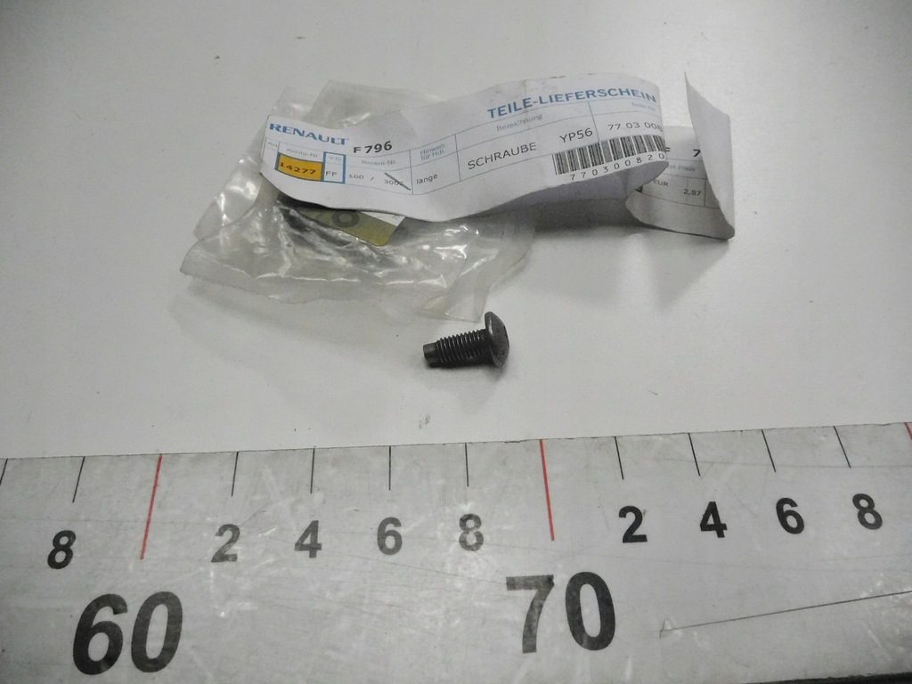 фото №6, Болт перегородки renault trafic ii оригинальный номер 7703008208