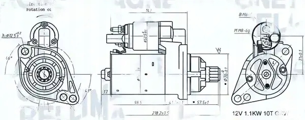 фото №1, Стартер 063721322010 magneti marelli