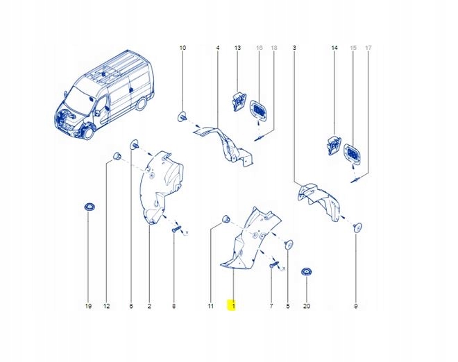 фото №2, Підкрилок лівий перед renault master iii lift 19- org