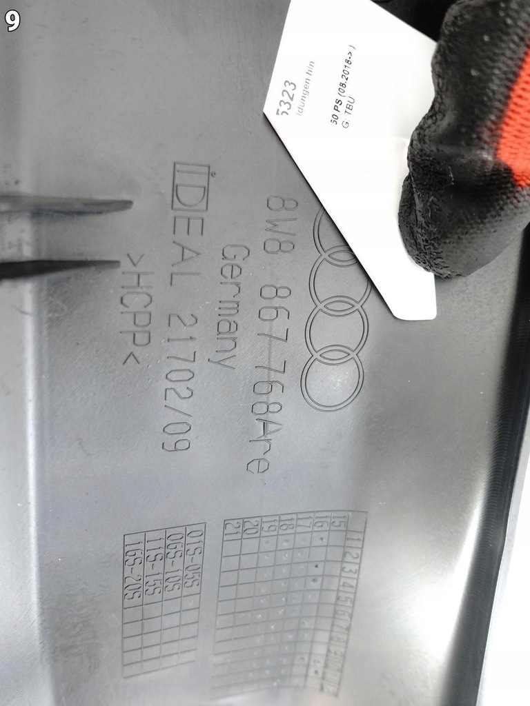 фото №10, Audi a5 s5 rs5 8w8 f5 b9 sportback 16- молдинг защита обшивка блок двигателя c 4pk