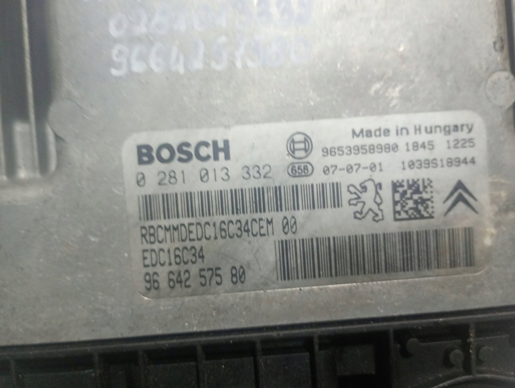 Бортовий комп'ютер блок керування двигуна ecu peugeot 407 1.6hdi 0281013332 9664257580 Київ