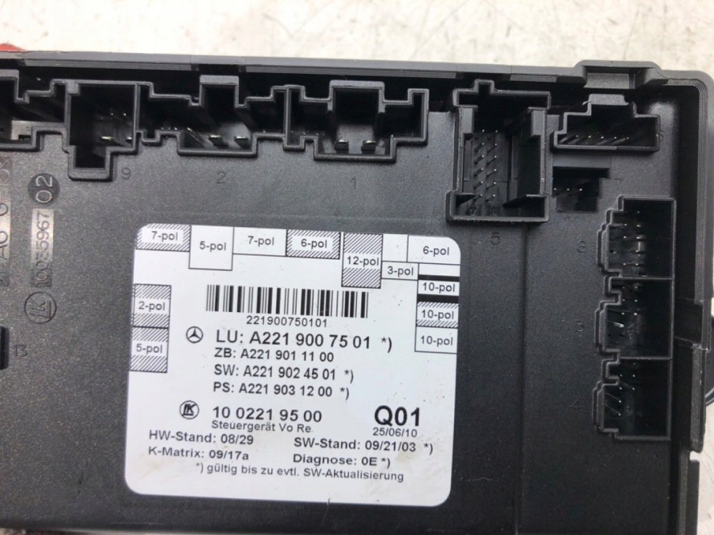 фото №5, Модуль блок управления дверь mercedes s w221 a2219007501