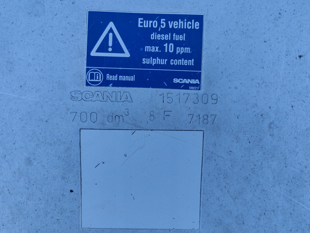 фото №5, Бак пального 700l scania r 1517309 162cm довжина