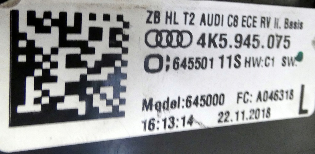 фото №14, Audi a6 c8 4k5945075 4k5945069 2018- лампы задняя задние led