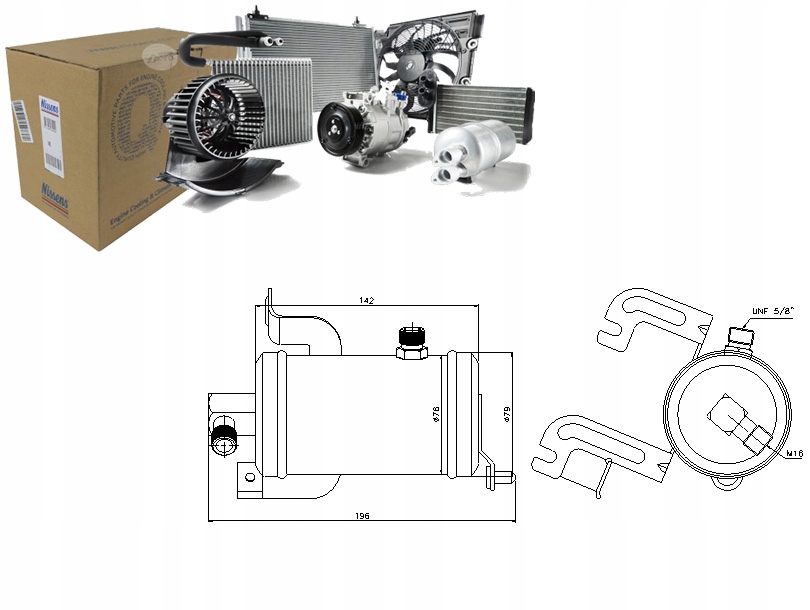 фото №1, Осушувач кондиціонера citroen saxo 1.0-1.6 02.96-0