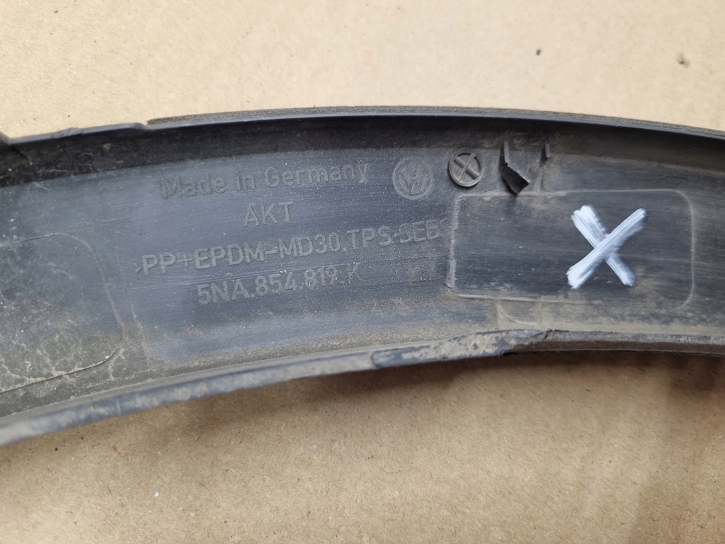 фото №6, Vw tiguan 16- rline накладка підкрилок молдинг ліва задня 5na854819k