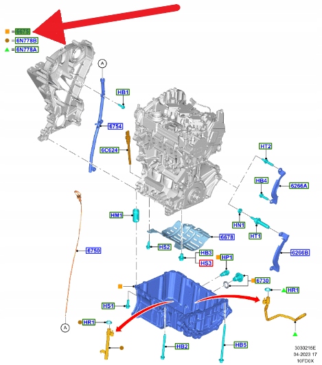 фото №1, Поддон масляная 1.0 eb ford fiesta puma focus 2018- 2207883 _ h6bg-6675-ab
