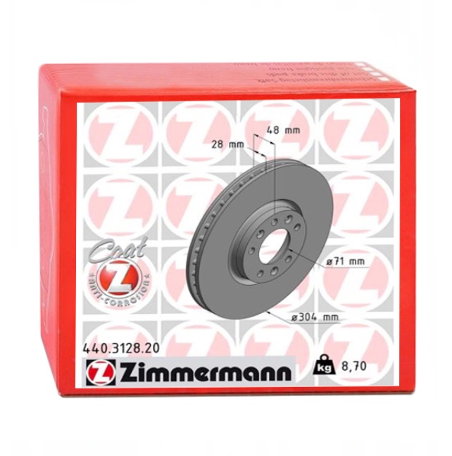 фото №1, Zimmermann 440.3128.20 диск тормозная