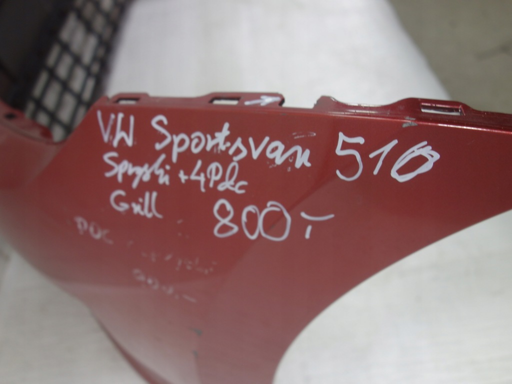 фото №13, Бампер перед + решётка радиатора vw sportsvan 2014-17 4pdc омыватель 510807221f