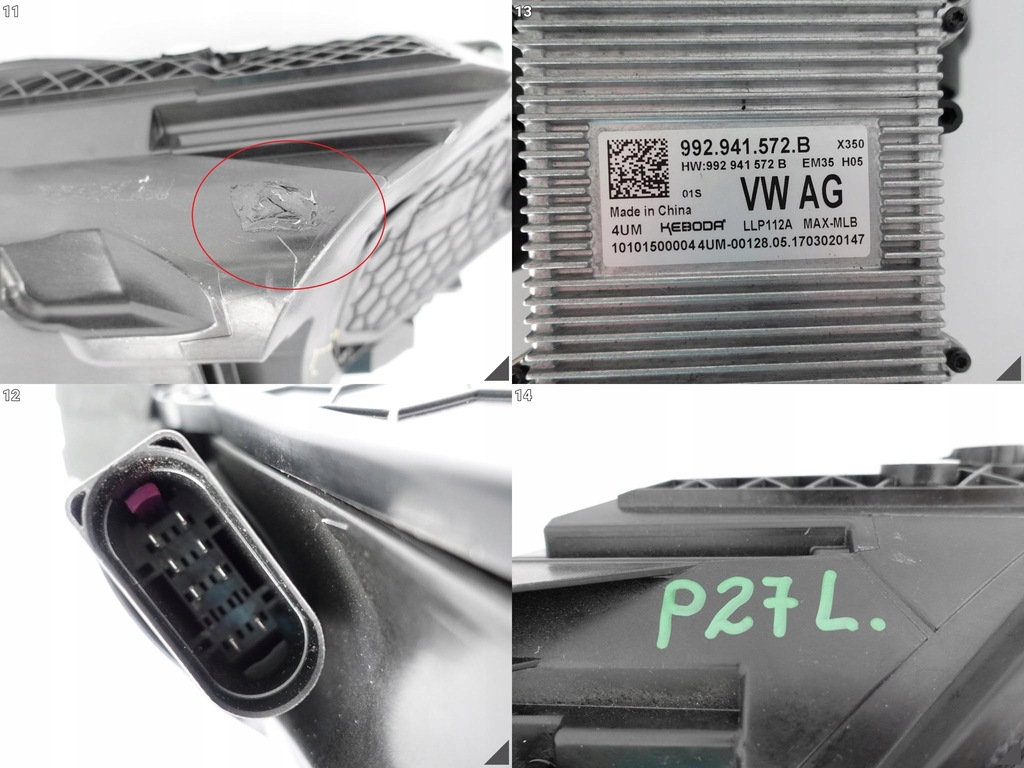 фото №12, Porsche 911 992 19- лампа full led basis +модуль eu