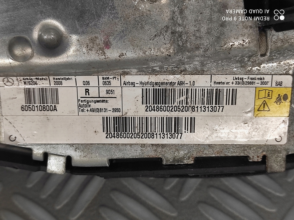 фото №10, Подушка сиденье правая mercedes c klasa w204 lift 605010800a