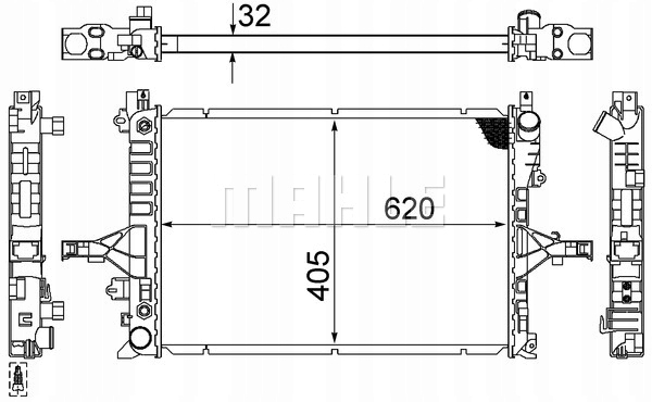 Volvo s60 s80 v70 xc70 mahle cr 1547 000s радіатор води нова оригінал в Україні