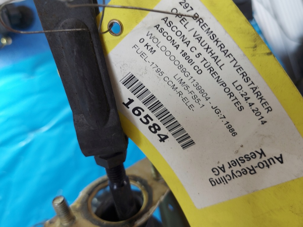 Усилитель тормозов насос opel ascona 1986r 1.8 cd Доставка