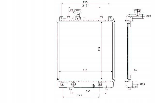 фото №1, Радиатор opel agila 1,0 00- nrf