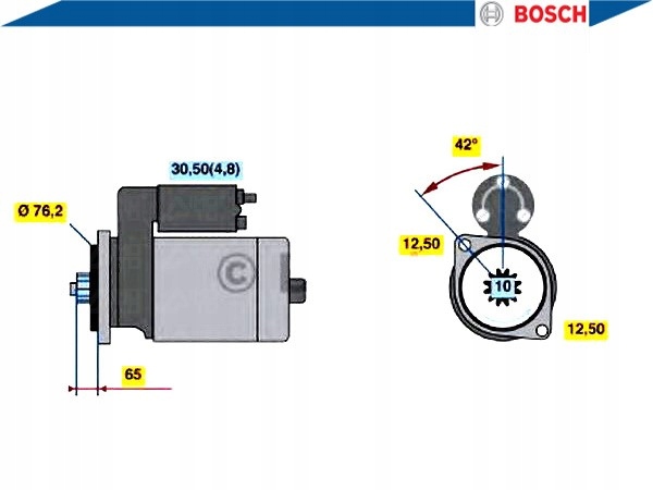 фото №4, Bosch стартер vw 2,0tdi golf v bosch