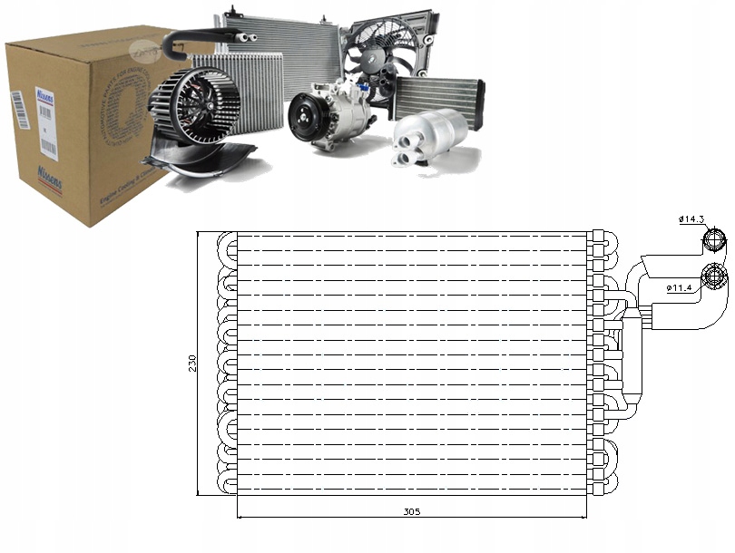 фото №14, Випарник nissens 92059 1248300758