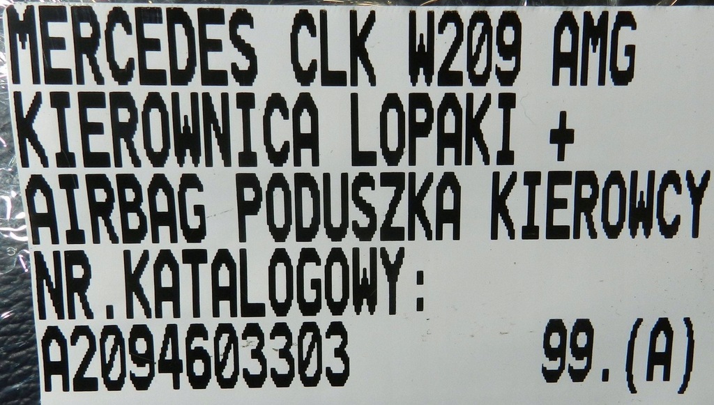 фото №14, Воздуховод кожа подушка безопасности лепестки переключения mercedes clk w209 amg c209 a2094603303