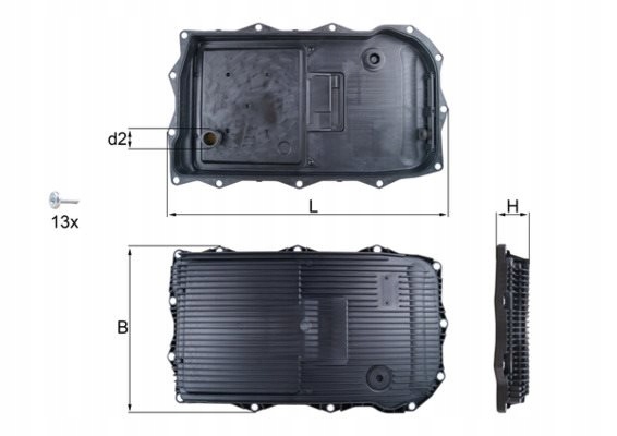 Купить Поддон масла skb с фильтром - mahle hx 184kit