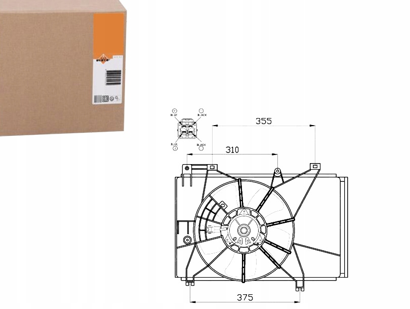 фото №1, Nrf вентилятор радіатора mazda 2 1.3 de